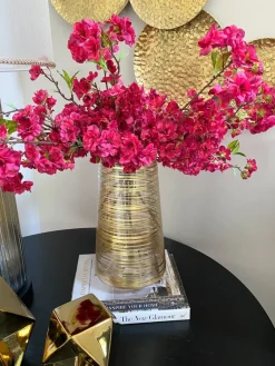 Inspire Me! Home Decor Gold Brushed Glass Vase Best