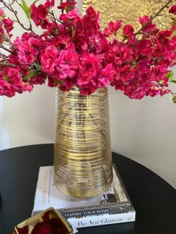 Inspire Me! Home Decor Gold Brushed Glass Vase Best