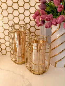 Inspire Me! Home Decor Gold Candle Tray (2 Sizes) Online
