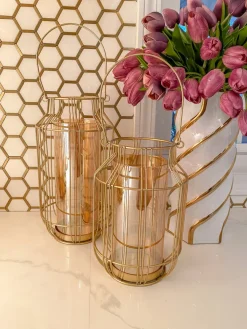 Inspire Me! Home Decor Gold Candle Tray (2 Sizes) Online