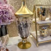 Inspire Me! Home Decor Gold Ceramic Ribbed Footed Bowl Best