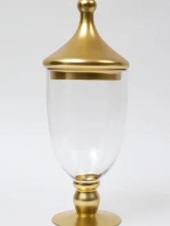 Inspire Me! Home Decor Gold Ceramic Ribbed Footed Bowl Best