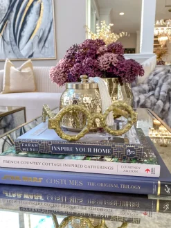 Inspire Me! Home Decor Gold Circular Decorative Glasses New