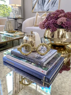 Inspire Me! Home Decor Gold Circular Decorative Glasses New