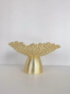 Inspire Me! Home Decor Gold Circle Mirror Tray W/ Circle Feet Clearance