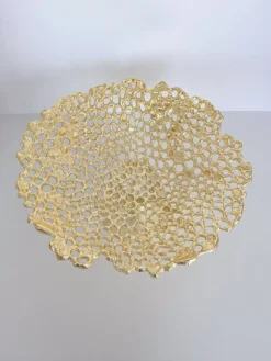 Inspire Me! Home Decor Gold Circle Mirror Tray W/ Circle Feet Clearance