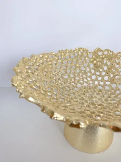 Inspire Me! Home Decor Gold Circle Mirror Tray W/ Circle Feet Clearance