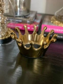 Inspire Me! Home Decor Gold Crown Candle Holder Sale