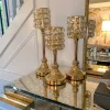 Inspire Me! Home Decor Gold Crystal Candleholders (Set Of 3) Best