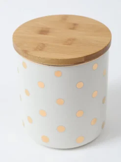 Inspire Me! Home Decor Gold Curry Leaf Canister (3 Sizes) Best
