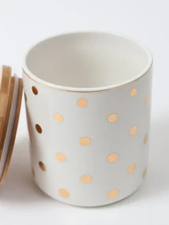 Inspire Me! Home Decor Gold Curry Leaf Canister (3 Sizes) Best