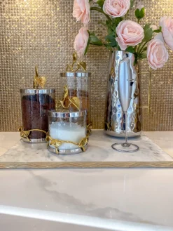Inspire Me! Home Decor Gold Detailed Pedestal Cake Stand Online