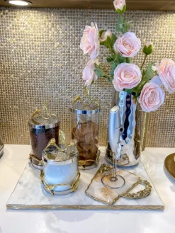 Inspire Me! Home Decor Gold Detailed Pedestal Cake Stand Online