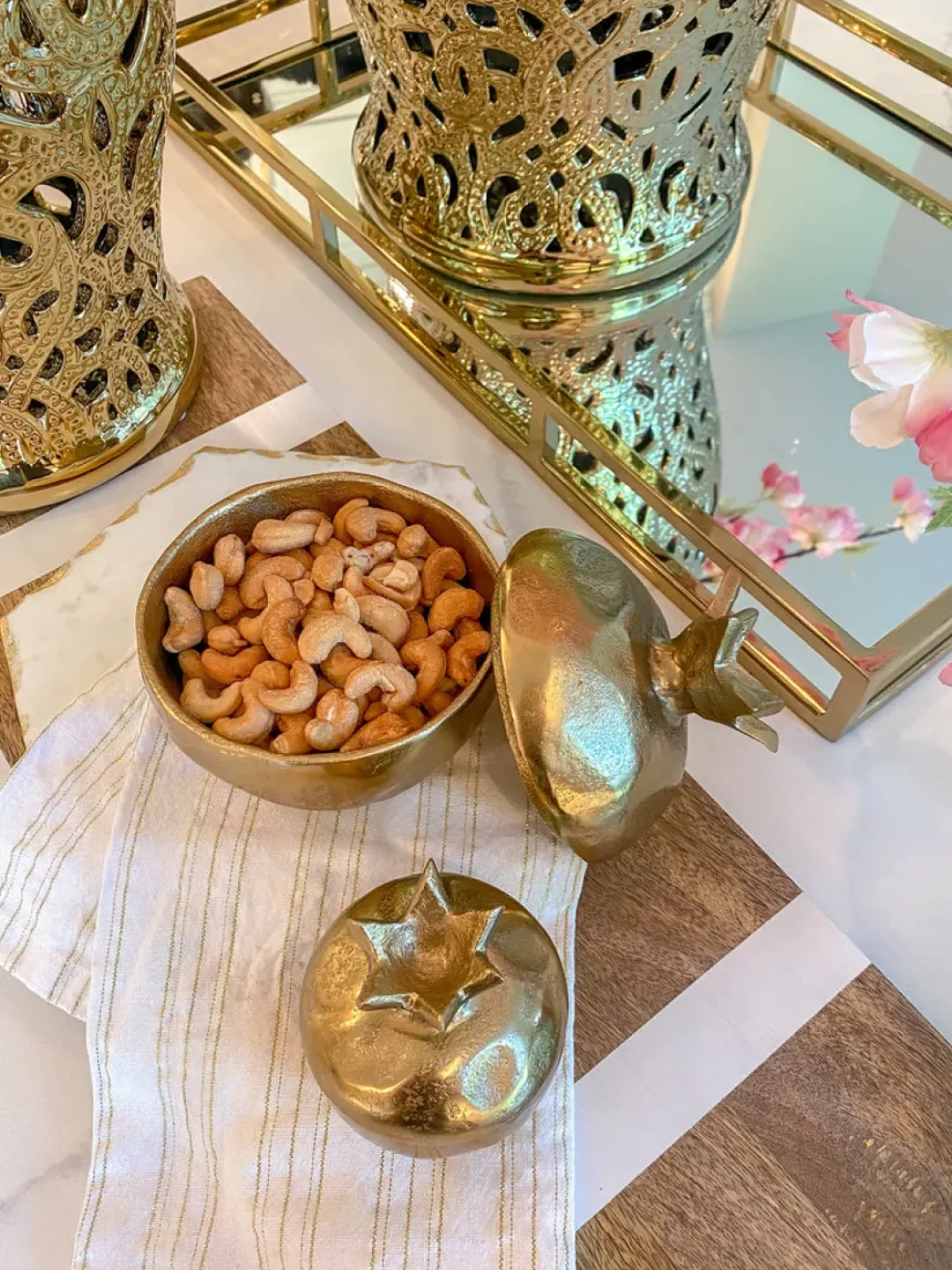 Inspire Me! Home Decor Gold Dipped Large Bowl Sale