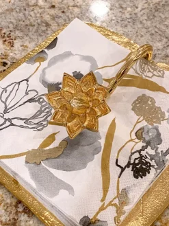 Inspire Me! Home Decor Gold Edged Marble Tray Clearance