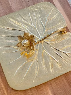 Inspire Me! Home Decor Gold Edged Marble Tray Clearance