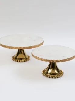 Inspire Me! Home Decor Gold Edged Round Marble Tray Discount