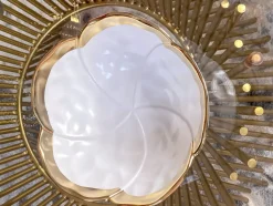 Inspire Me! Home Decor Gold Edge Flower Bowl Clearance
