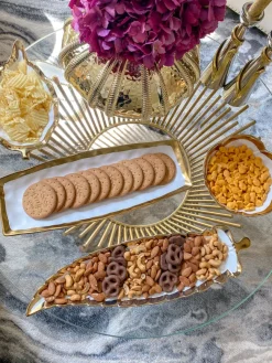 Inspire Me! Home Decor Gold Edge Flower Bowl Clearance