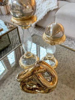 Inspire Me! Home Decor Golden Bird In Glass Cloche Hot