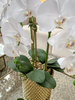 Inspire Me! Home Decor Golden Flower Decorative Box With Lid Discount