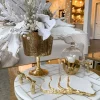 Inspire Me! Home Decor Gold Floral Bowl On Pedestal Online