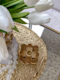 Inspire Me! Home Decor Gold Floral Candle Stick (2 Sizes) Fashion