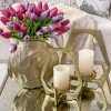 Inspire Me! Home Decor Gold Flower Tealight Candle Holder Discount