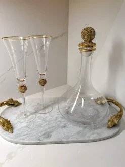 Inspire Me! Home Decor Gold Flute Set Of 2 Outlet