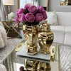 Inspire Me! Home Decor Gold Ginger Jar Lattice Design (2 Sizes) Best
