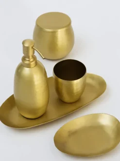 Inspire Me! Home Decor Gold Hammered Bathroom Collection (5 Items) Hot