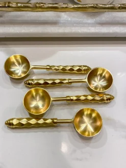 Inspire Me! Home Decor Gold Hammered Handle Spoons (Set Of 4) Online