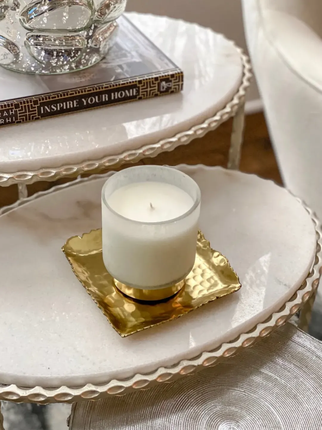 Inspire Me! Home Decor Gold Hammered Ginger Jar (2 Sizes) Clearance