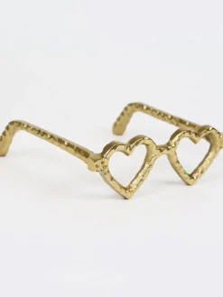 Inspire Me! Home Decor Gold Heart Eyes Glasses Decorative Sculpture Best