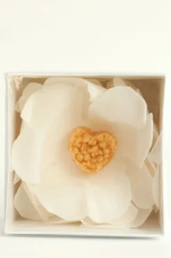 Inspire Me! Home Decor Gold Heart Flower Soap New