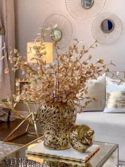 Inspire Me! Home Decor Gold Hexagon Vase Sale