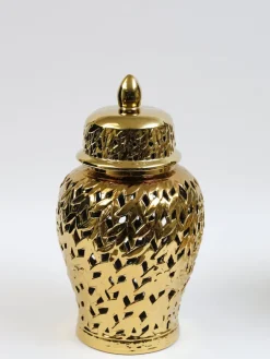 Inspire Me! Home Decor Gold Hexagon Vase Sale