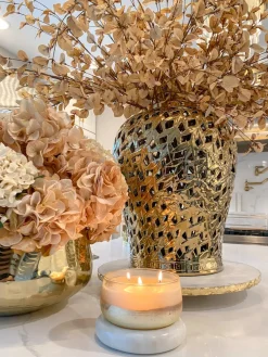Inspire Me! Home Decor Gold Hexagon Vase Sale
