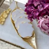 Inspire Me! Home Decor Gold Lantern W/ Amber Glass Fashion