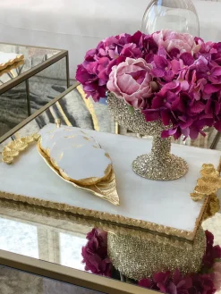 Inspire Me! Home Decor Gold Lantern W/ Amber Glass Fashion