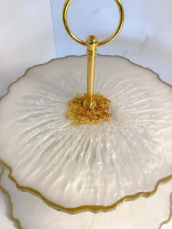 Inspire Me! Home Decor Gold Leaf 3 Section Bowls On Vine Stand Outlet