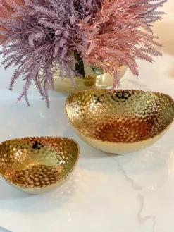 Inspire Me! Home Decor Gold Leaf And White Resin 2 Tier Cake Stand Hot