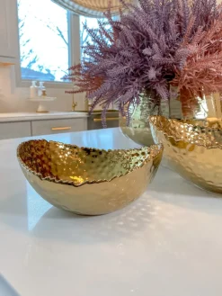 Inspire Me! Home Decor Gold Leaf And White Resin 2 Tier Cake Stand Hot