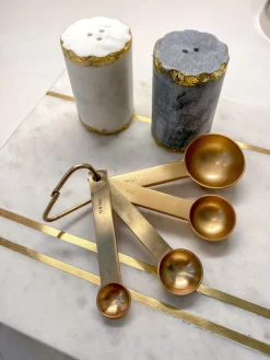 Inspire Me! Home Decor Gold Leaf And White Resin Wood Paddle Serving Board Outlet