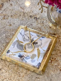 Inspire Me! Home Decor Gold Leaf Detailed Paper Towel Holder ( Available In 2 Sizes) Sale