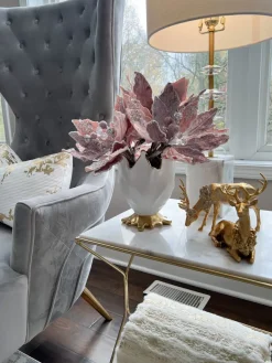 Inspire Me! Home Decor Gold Leaf Orb Ornaments (2 Colors) New
