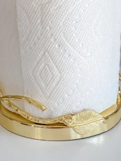 Inspire Me! Home Decor Gold Leaf Detailed Paper Towel Holder Online
