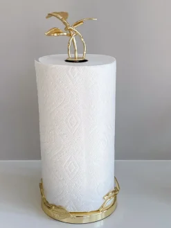 Inspire Me! Home Decor Gold Leaf Detailed Paper Towel Holder Online