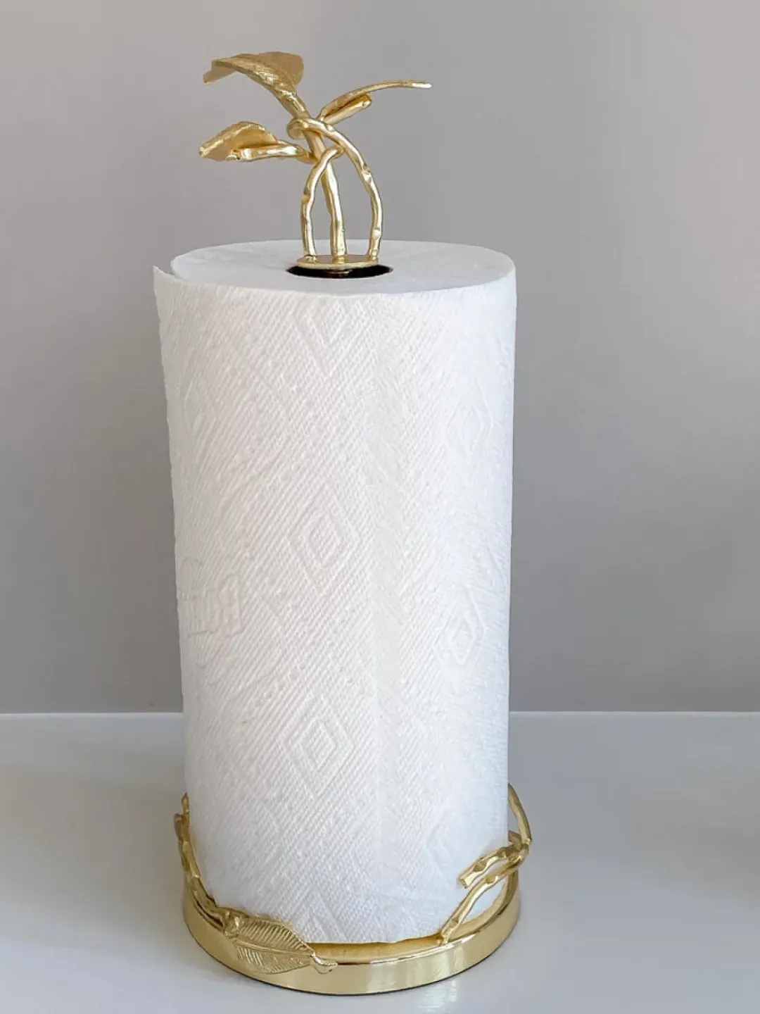 Inspire Me! Home Decor Gold Leaf Detailed Paper Towel Holder Online