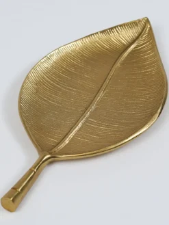 Inspire Me! Home Decor Gold Leaf And White Trinket Box Clearance